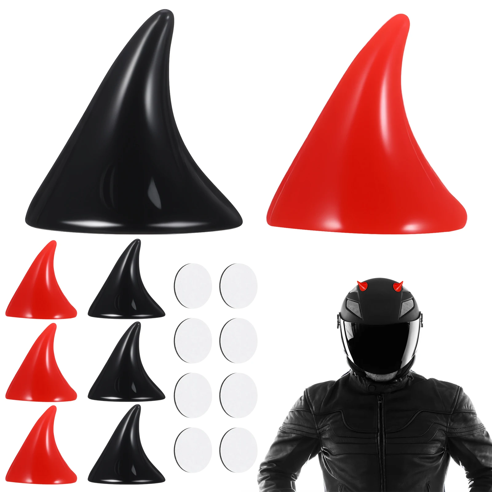

8pcs Evil Horns Durable Lightweight Accessories Motorcycle Car H horns Decors Creative Safe Premium Material