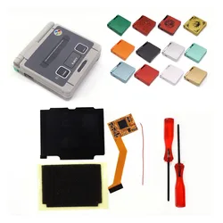 GBA SP IPS V2 Screen Kits for Gameboy Advance SP Backlight screen 5 Levels Brightness With Pre-cut Shell