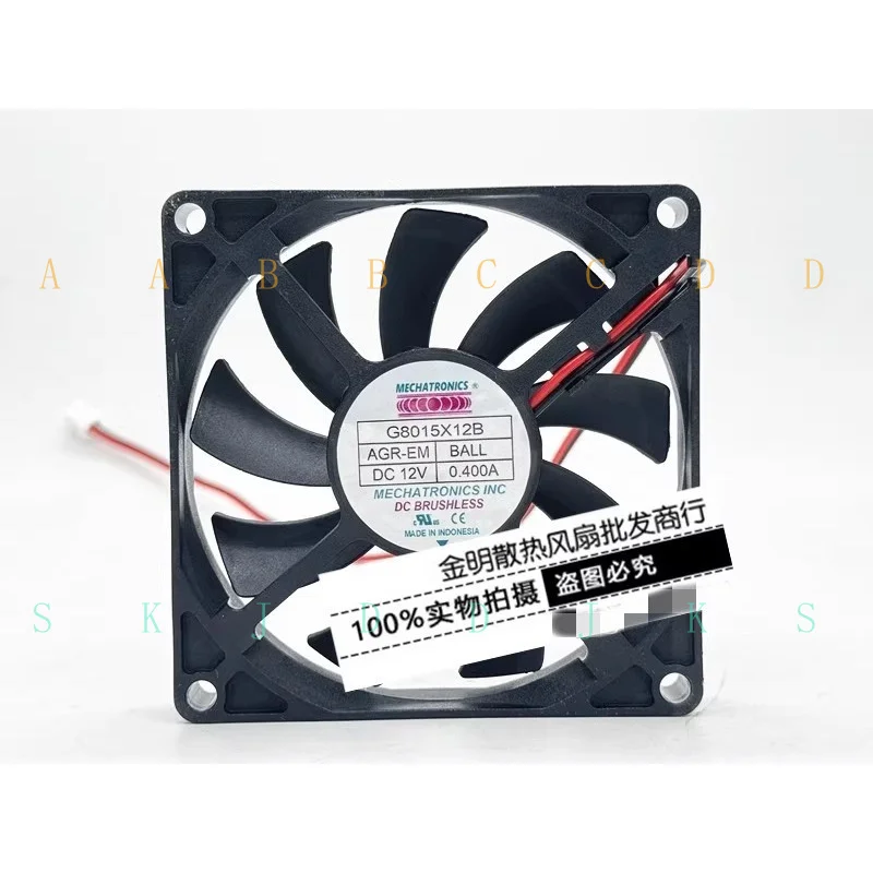 M  for 1 pcs MECHATRONICS 8CM G8015X12B 12V 0.400A cooling fan