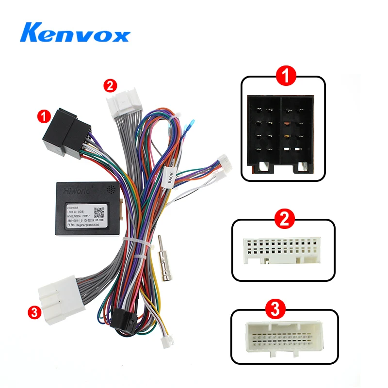Car radio stereo 16 pin Wiring plug power Harness cable Adapter Canbus Box Decoder For Renault Megane 2 Turkish Version 2007