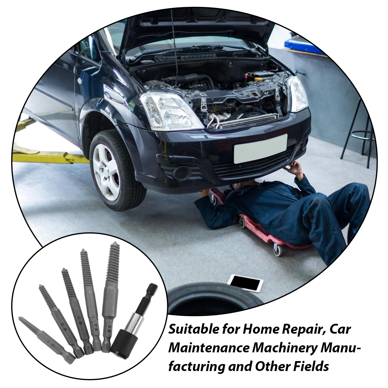 

Broken Wire Screw Extractor Screws Stripped Removal Tool Steel Remover Removing