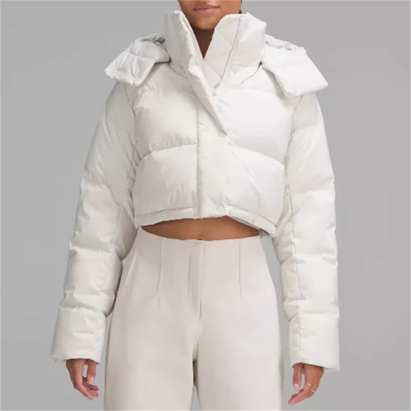 Women\'s winter jacket 2024 New High quality white duck down filling down coats Thick and Puffer coats Short slim fit thick coat