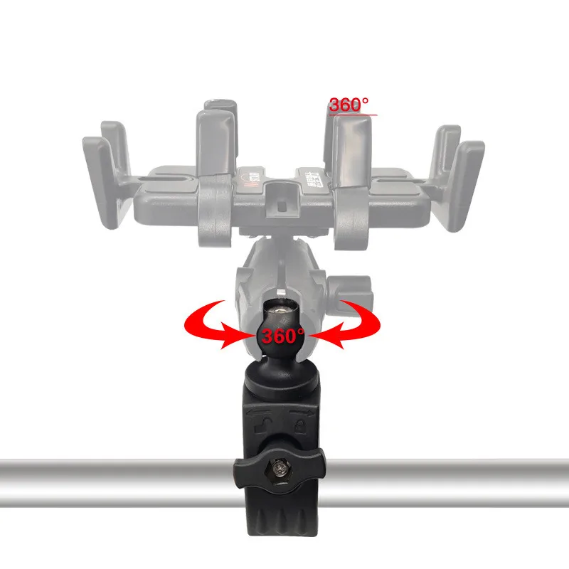 Große medium kleine nylon Clamp Motorrad Fahrrad Lenker Schiene Montieren mit 1 zoll Ball Halterung für gopro Action Kamera ram montieren