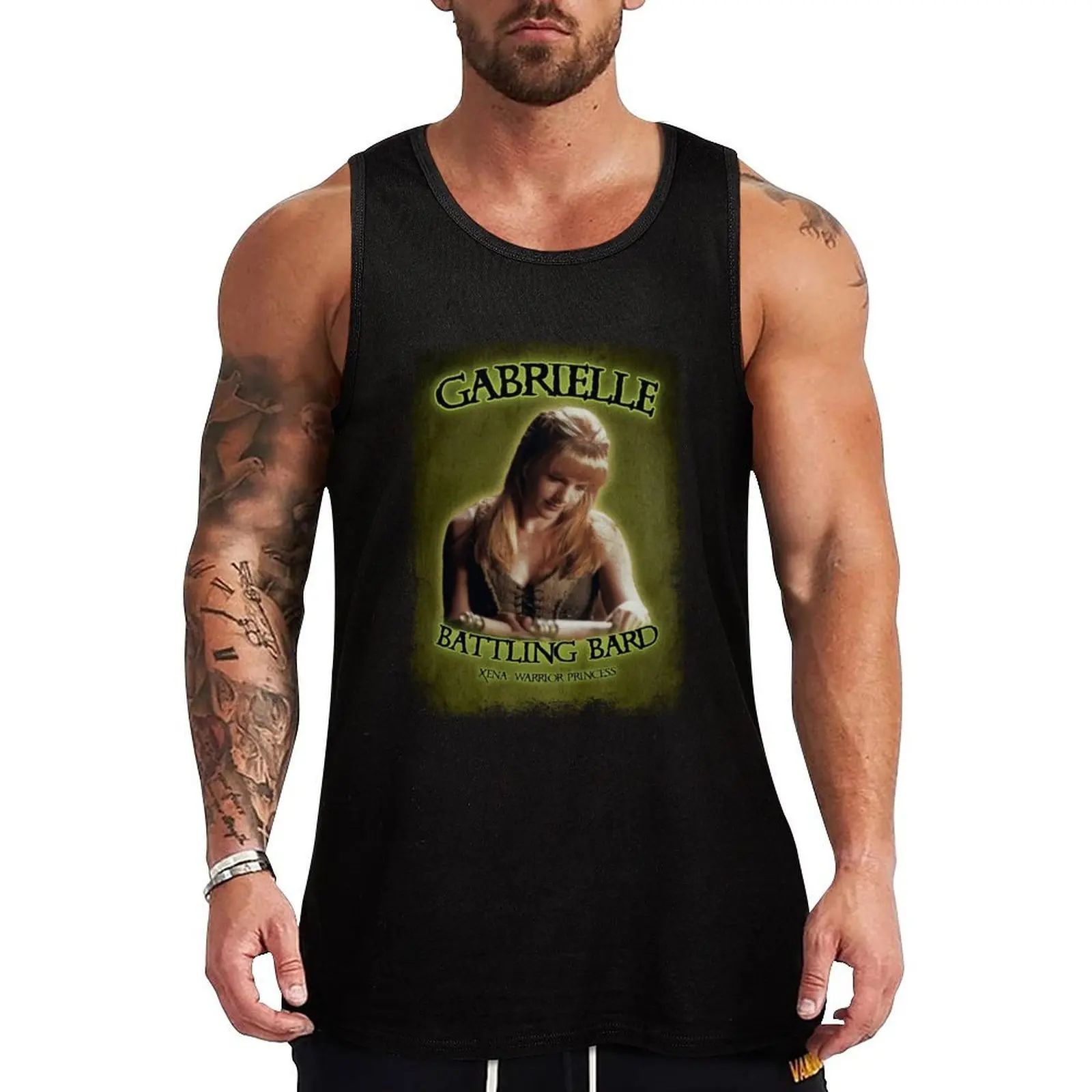 

Gabrielle Bard Vintage Look Tank Top bodybuilding t shirt Men's fitness t-shirt sleeveless gym shirt man fitness Men's vest