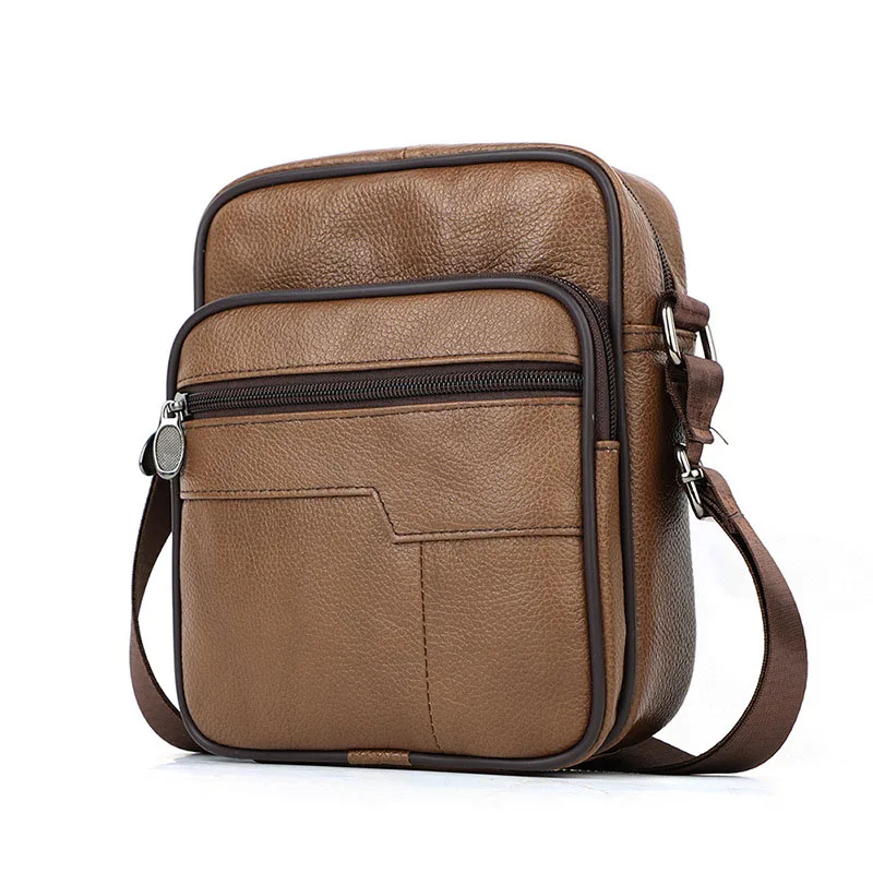 

Men's Bag Genuine Leather Handbag Male Fashion Small Shoulder Bag Bolso Hombre Crossbody Bag Mens Briefcase Tote Sling Bag