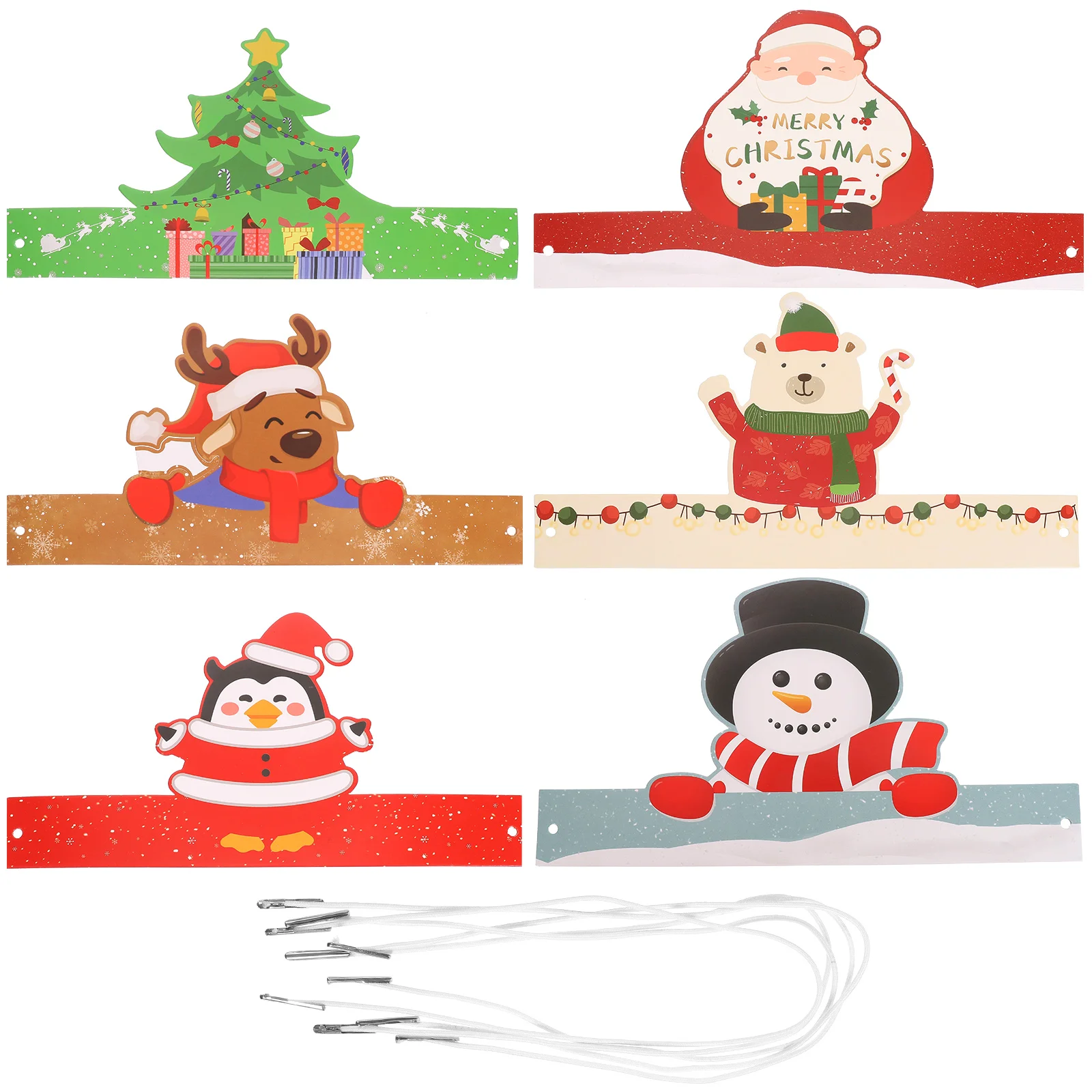 

Role-playing Hats Paper Party Festive Headwear Ornaments Xmas Photo Booth Props