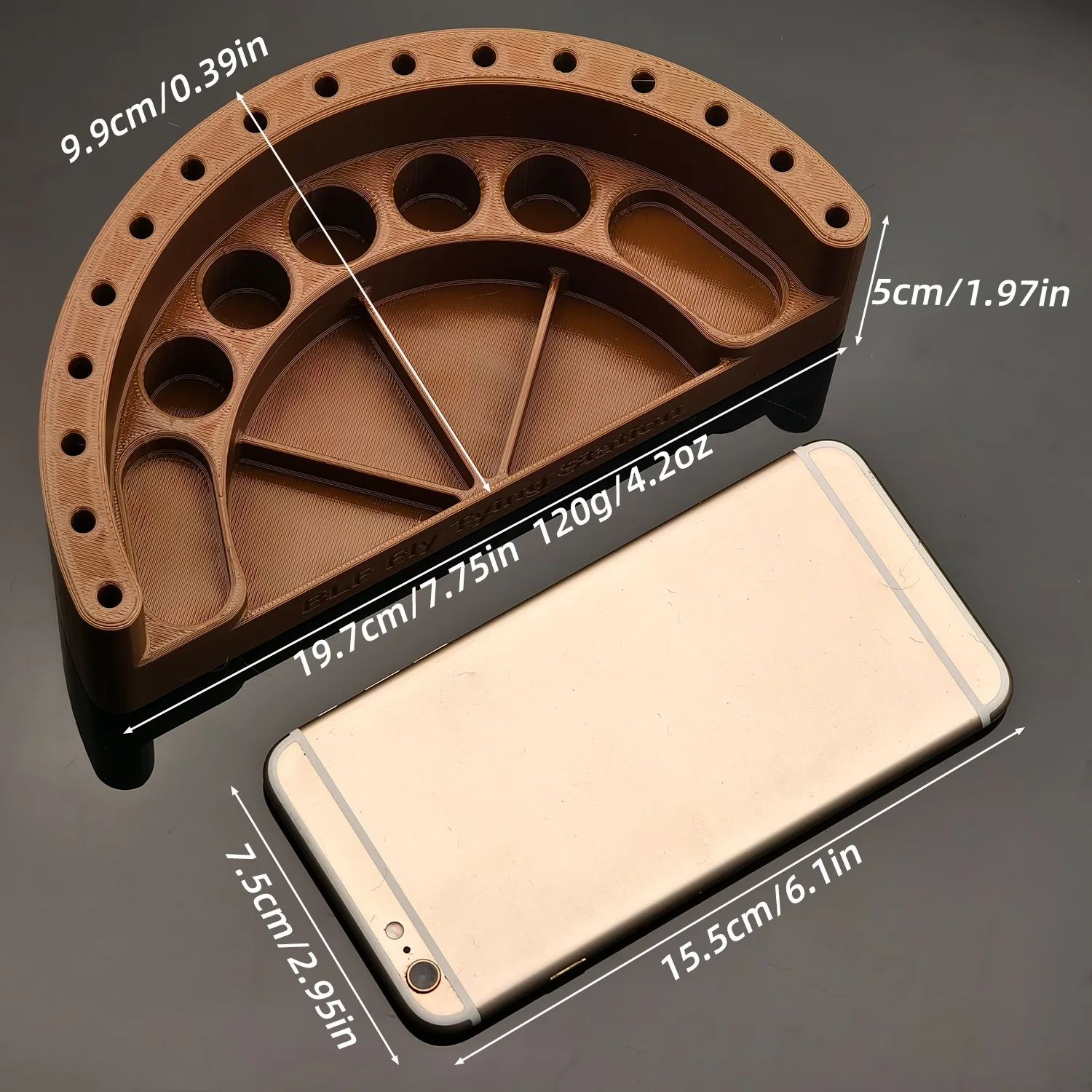 منظم علبة ربط الذبابة الممتاز من ANFS - محطة ربط الذبابة PETG ملحقات صيد مثالية للصياد #6