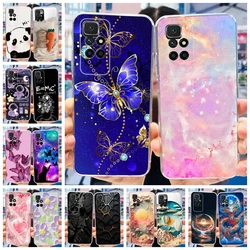 For Xiaomi Redmi 10 Case Fashion Butterfly Clear Silicone Soft TPU Protective Cover For Xiaomi Redmi 10 Prime 2022 Redmi10 Coque