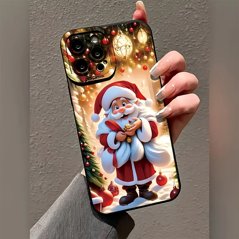 Kreative Weihnachtsmann-Handyhülle für iPhone 16 15 14 13 12 11 Pro Max X XS XR 7 8 Plus 13 15 16Pro 16E SE TPU Weiche Silikonhülle – Detail 3