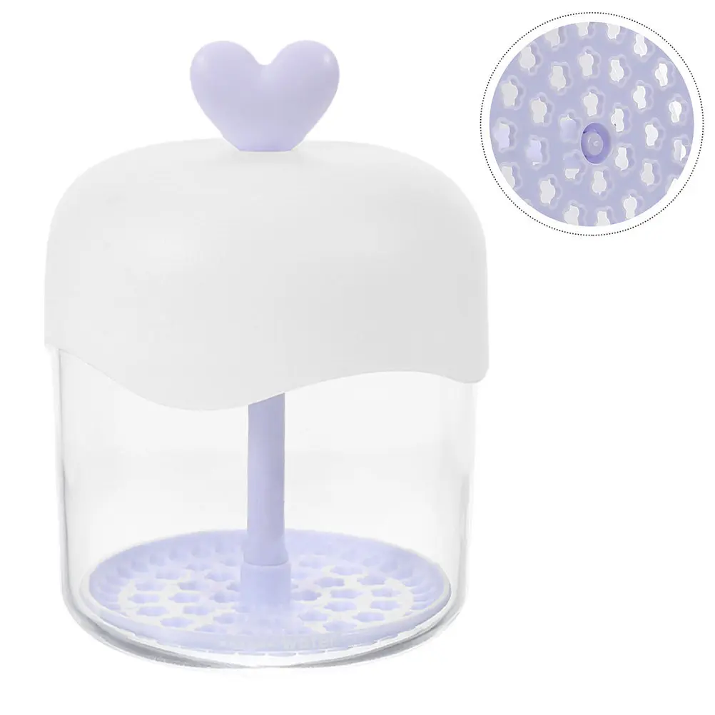 2pcs Transparent Foaming Device Quick Face Foam Maker Heart Shaped Travel Skincare Tool Plastic Cup Bubble Cleanser