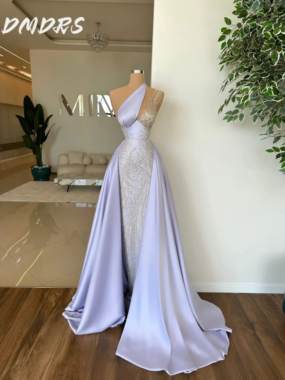 Classic Light Purple Prom Dress 2025 Charming Satin Stylish Applique Evening Dress Elegant A Line Floor-Length Gown Customized