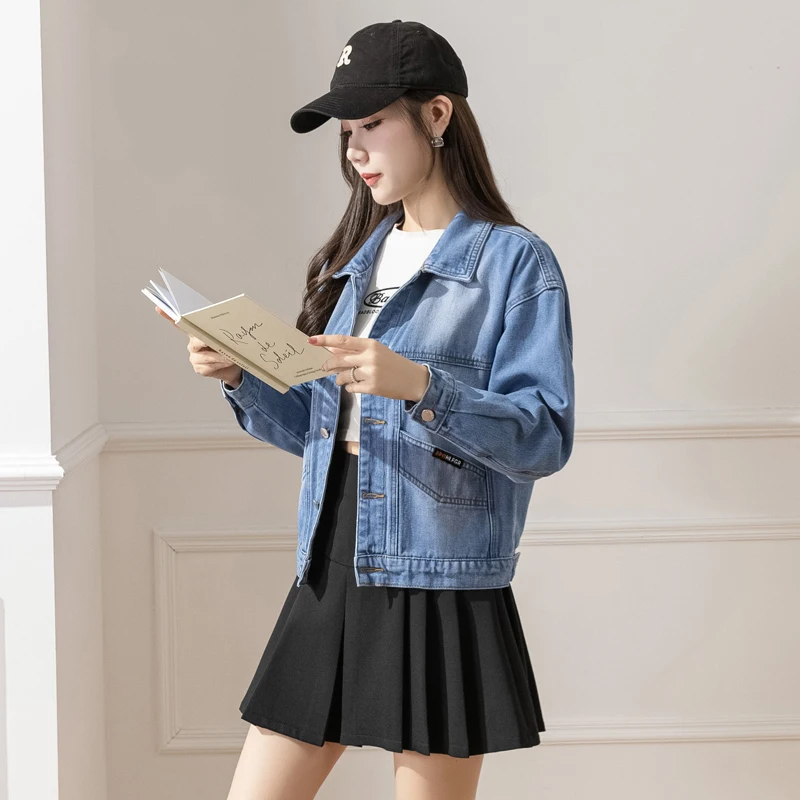 

Casual Sle Women's Jeans Jaet Slimming Effect Guangzhou Thirteenth Fac High End European Faion ort Coat