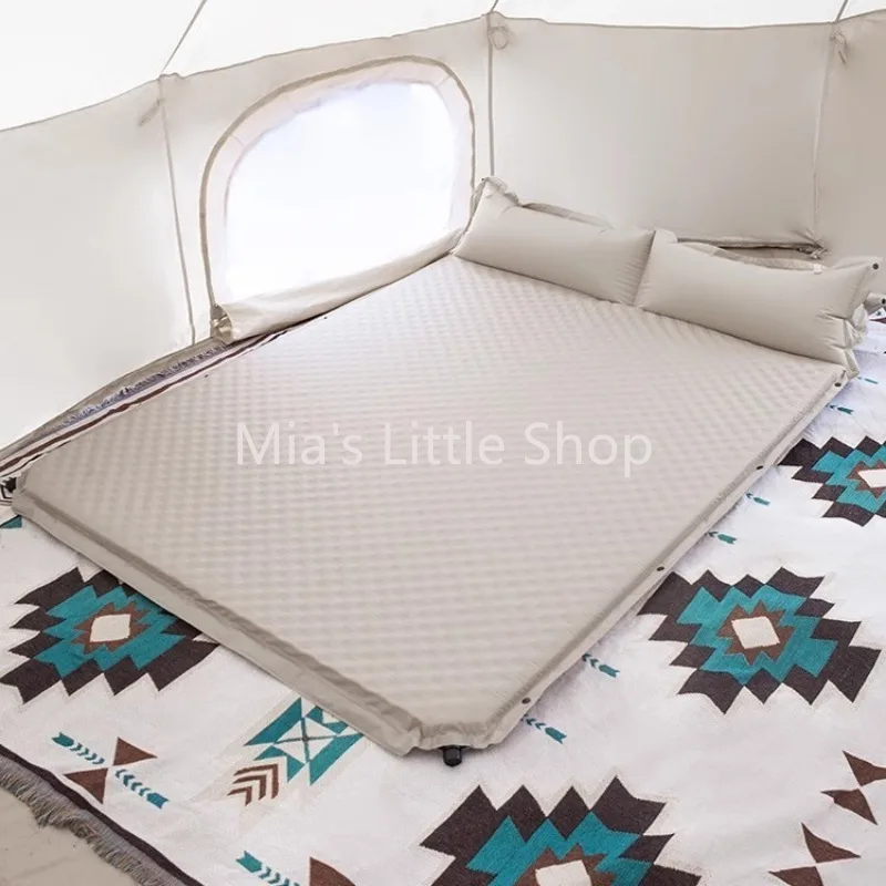 Auto Inflatable Mattress Double Thickened Camping Sleeping Pad Moistureproof Air Bed Tent Mat