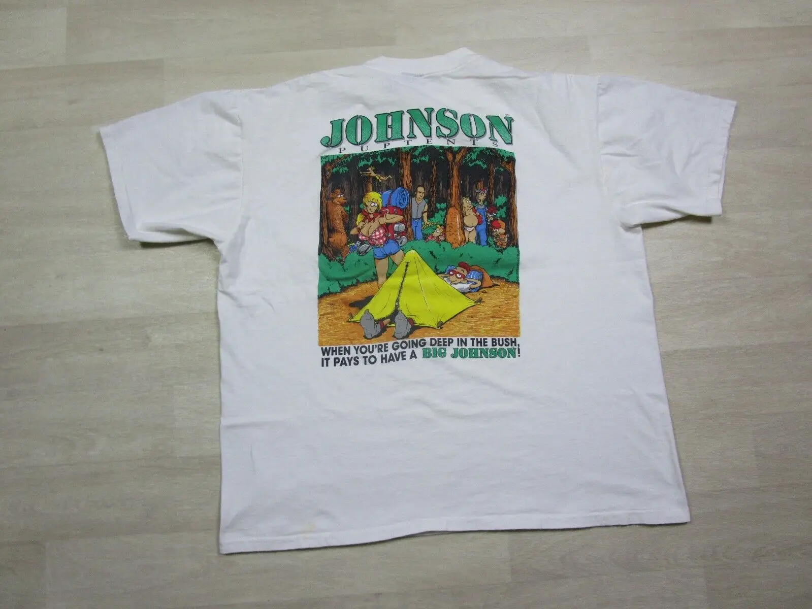 

Big Johnson Hawaii T Shirt (XL) Funny Joke Sex Adult Humor 90s Vintage Original