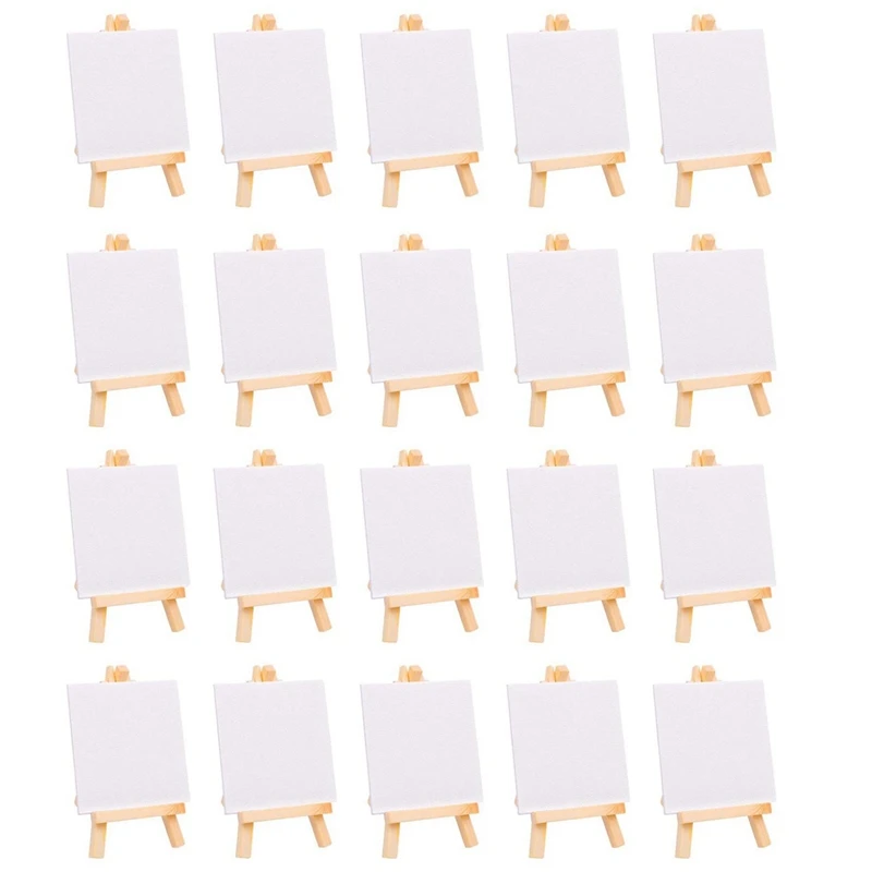 120 шт., мини-доска для рисования на холсте с мольбертом