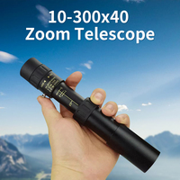 Monocular Telescope 10-300X40 High Zoom Portable High Magnification IPX4 Waterproof For Concert Camping Travel Hunting Hiking