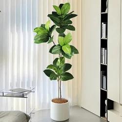 70-130cm Artificial Ficus Tree Plastic Rubber Tree Branch Tropical  Monstera Fake Magnolia Leaves For Home Office Wedding Decor