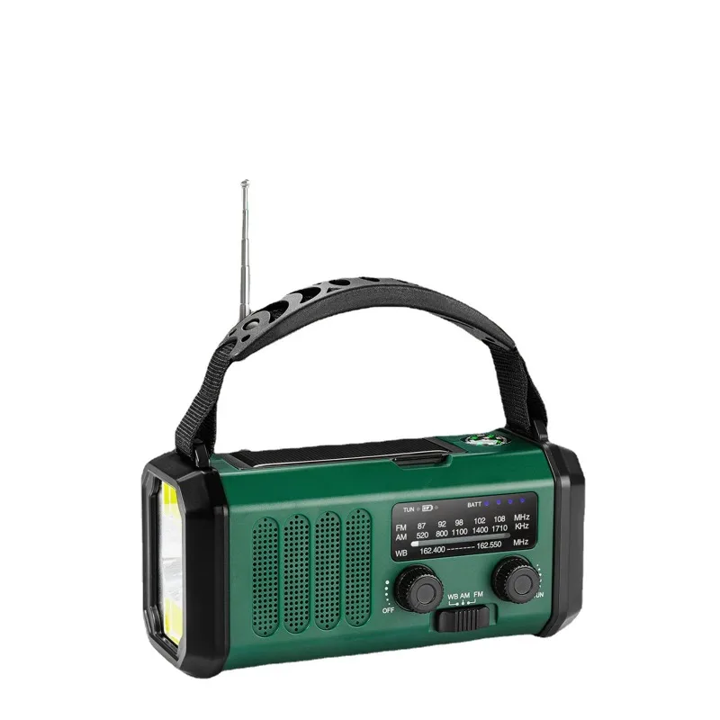 

New solar-powered hand-cranked charging portable radio