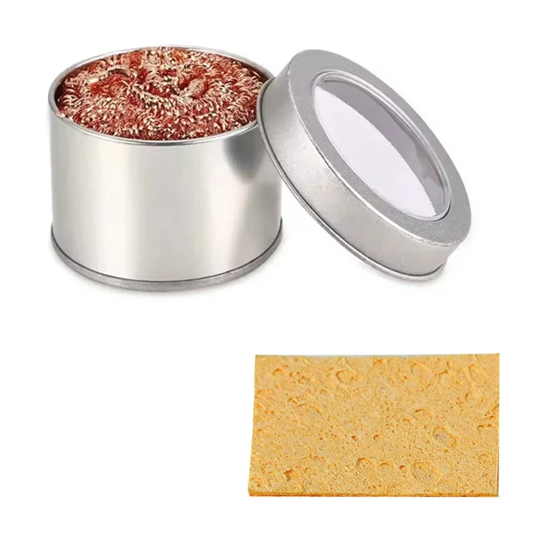 Metal Wire With Stand Set Welding Desoldering Soldering Solder Iron Tip Dross Cleaner Cleaning Steel Ball Mesh Filter Tin Remove