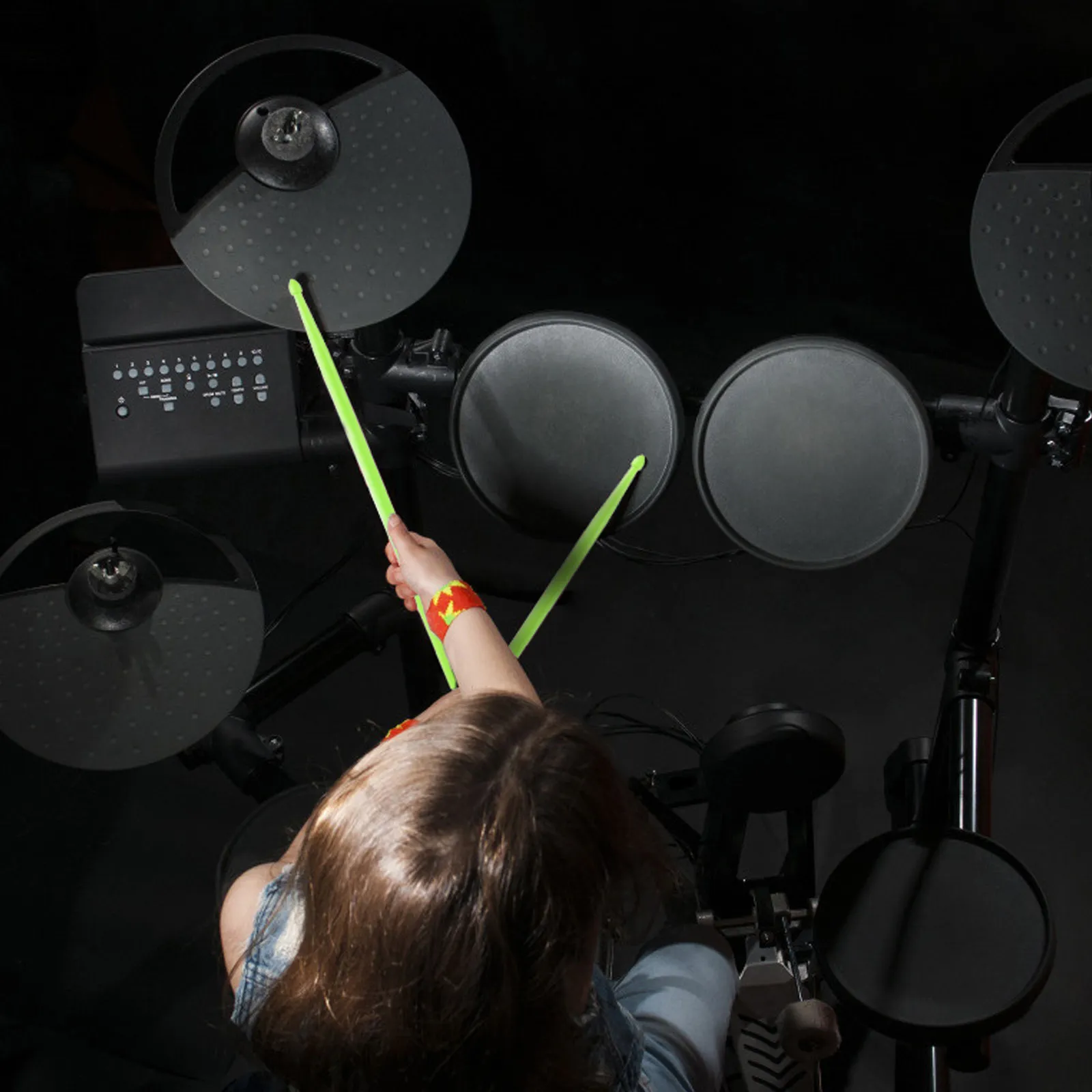 2Pairs Nylon Electronic Drumsticks Professional Non-Slip Grip Perfect for Beginners Students Concerts and Band Performances