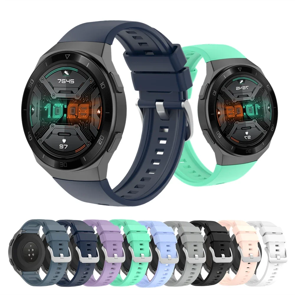 

Силиконовый браслет для часов Huawei Watch GT 2e, ремешок на запястье для Huawei GT2e GT2E 46 мм, цветной мягкий ремешок, спортивные аксессуары