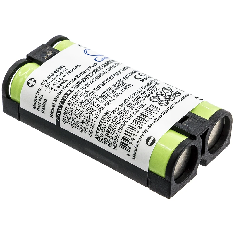 

Ni-MH Wireless Headset Battery for Sony, 2.4V, 700mAh, Compatible Models: MDR-RF995, MDR-RF995RK, WH-RF400