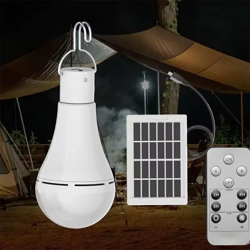 LED Hanging Solar Light IP68 Waterproof USB Charged Emergency Sunlight Powered Lamp Outdoor Camping Tent Lights Emergency Ligh