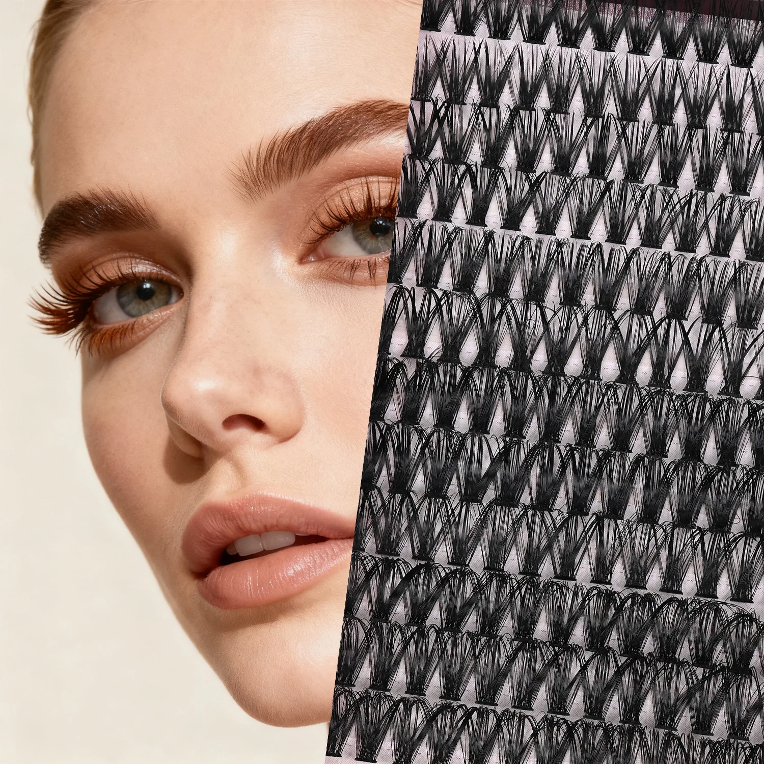 Soft Baby Bend False Eyelashes Kit with Mirror Portable Lightweight Design 10-18mm Mixed Length Black C/D Curl for Daily Makeup