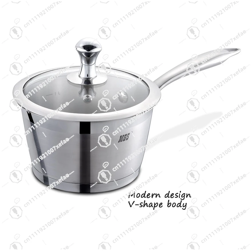 8/10 Stainless Steel 10-Piece Cookware Induction Casserole Glass Lid Durable New Design Soup Pot