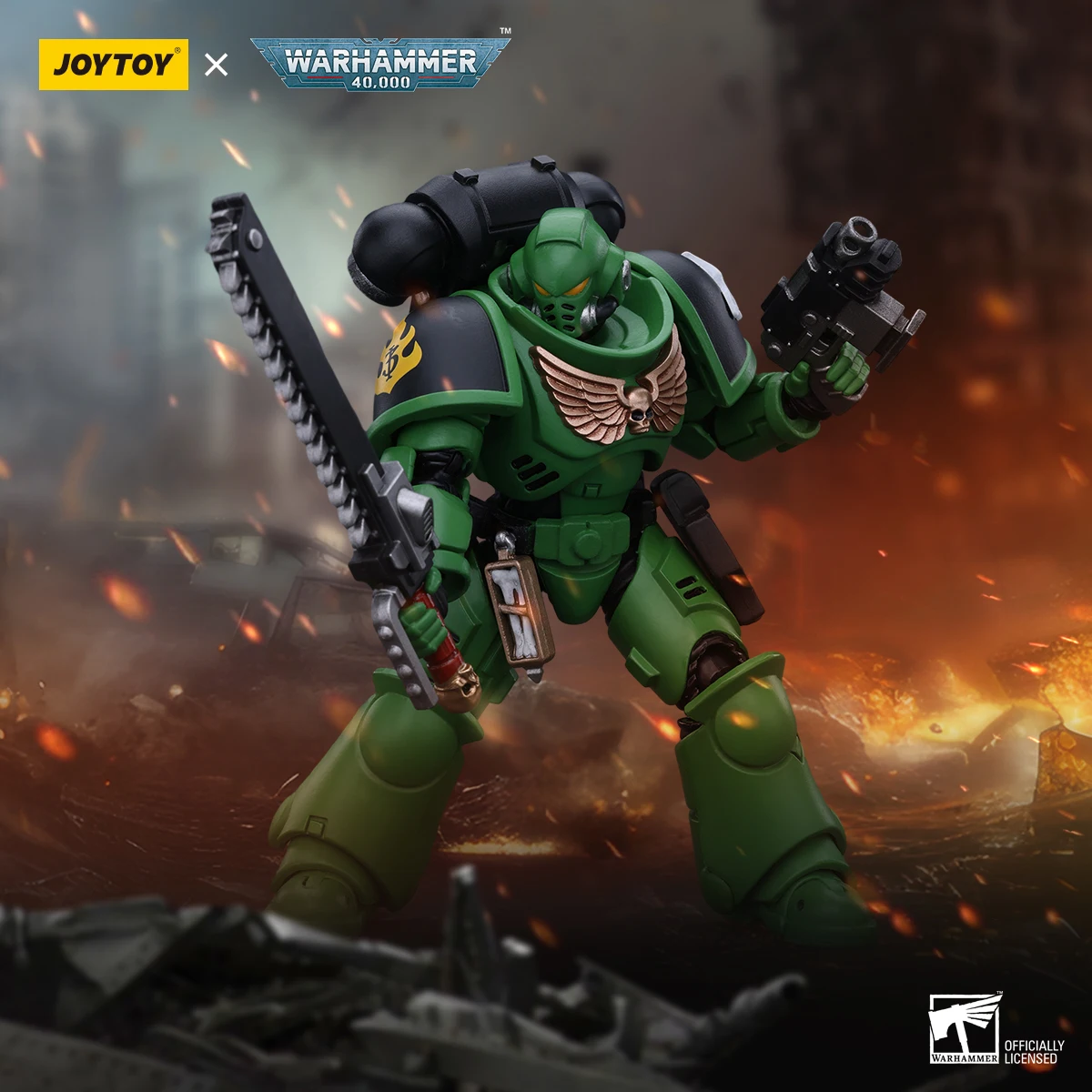 JOYTOY Warhammer 40k 1/18 Action Figures Anime 12.1cm Salamanders Intercessors Brother Haecule