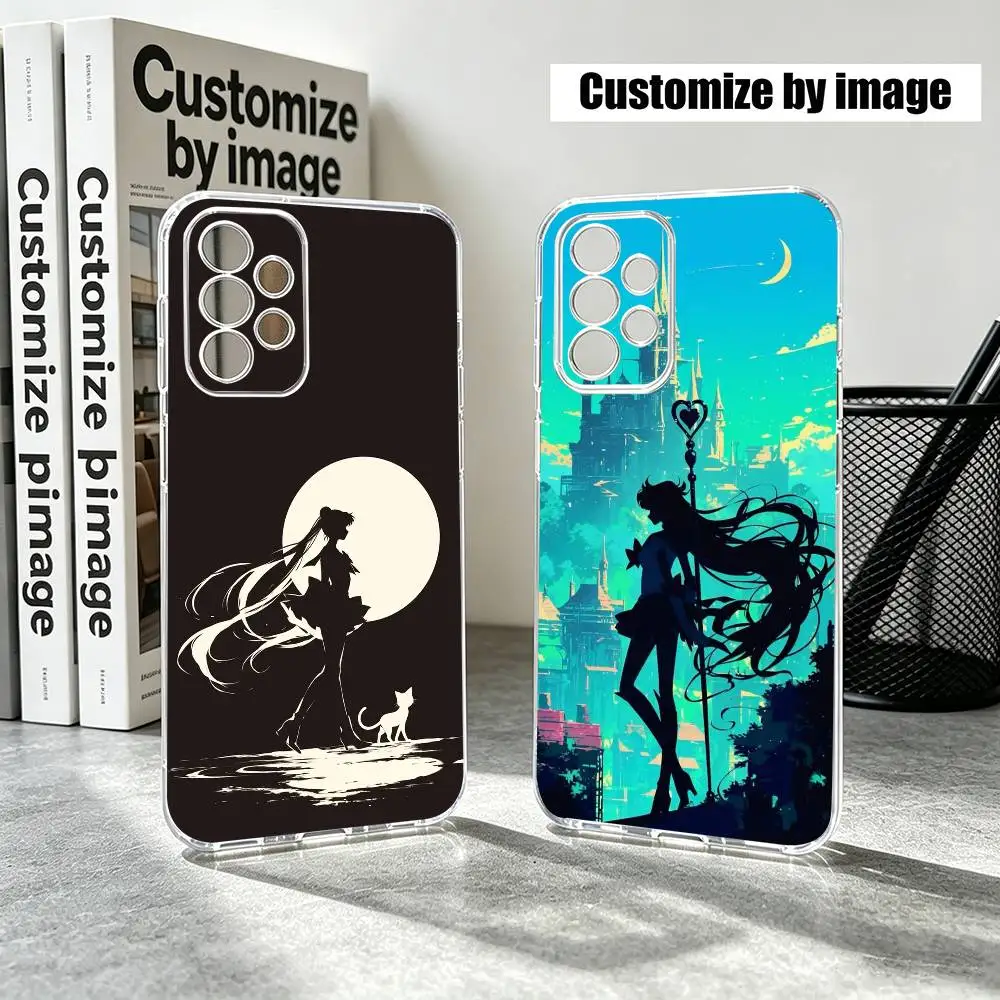 Sailor M-Moon Anime Z-Usagi T-tsukino Phone Case Transparent Silicone Soft For Samsung S25,S24,S21,S22,S23,S30,Ultra,S20,Plus,Fe