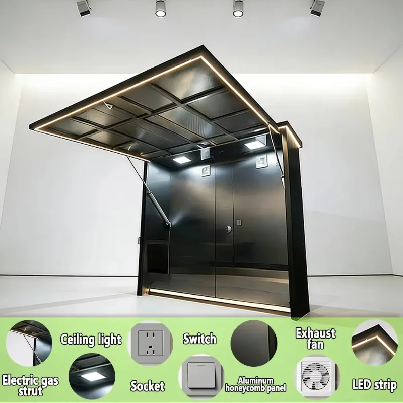 Outdoor Contemporary Steel Structure Mobile Kitchen with Sink and Grill Eco-Friendly & Durable for Apartment Shop Use Customized