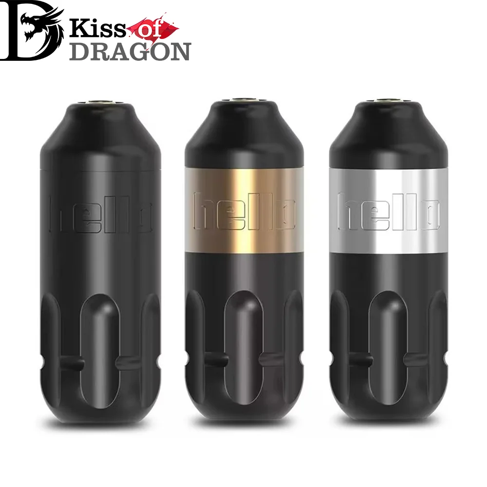 

Kiss of Dragon HELLO Rotary Tattoo Machine Stroke 4.0mm Permanent Makeup Pen Coreless Motor Grip 33mm RCA Interface For Tattoo