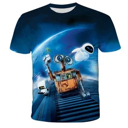 New Disney T-Shirts Wall-E Cartoon Anime Robot 3D Print Streetwear Men Women Fashion Oversized T Shirt Kids Boys Girls Tees Tops