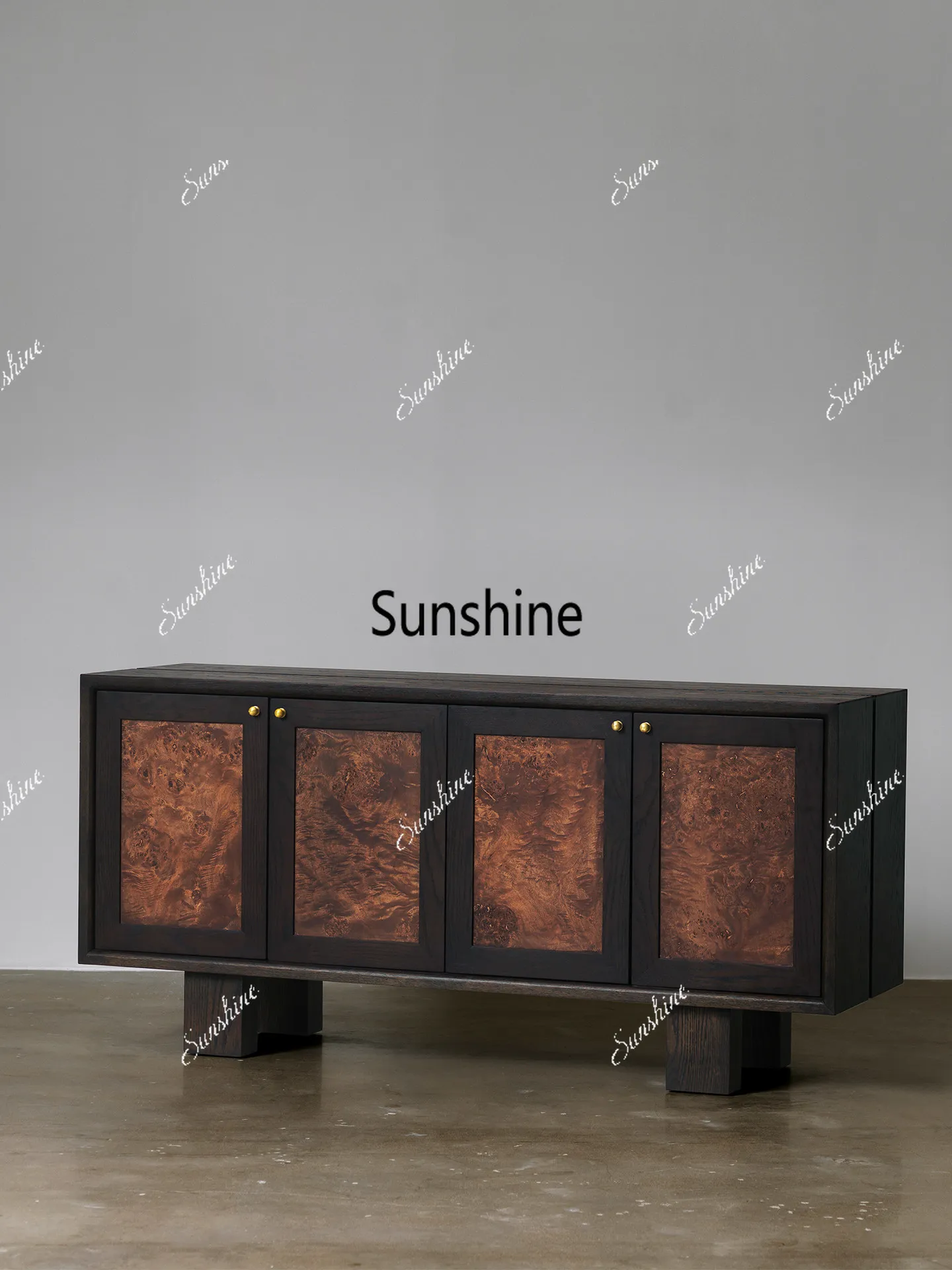 Retro wind tree tumor bark living room locker homestay home TV cabinet