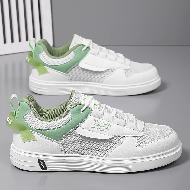

HKDQ Fashion Men's Skateboard Shoes Big Size 47 Men Platform Sneakers Breathable Mesh Casual Shoes Casual Sports Shoes Summer