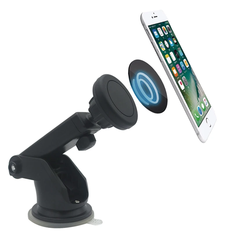 

Magnetic Car Phone Mount Magnet Dashboard Windshield Suction Cup Car Phone Holder Adjustable Telescopic Arm