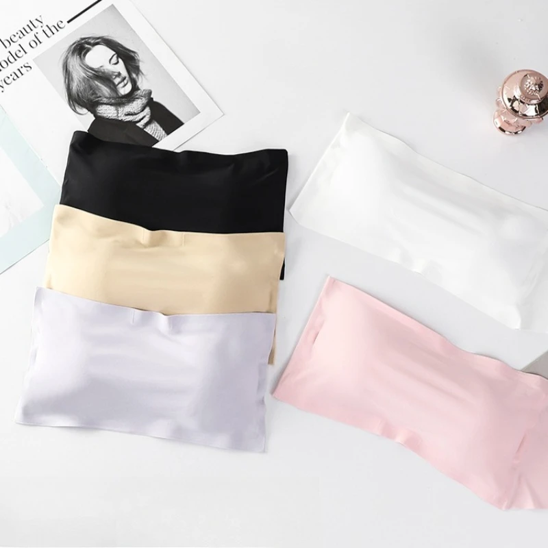 Seamless Tube Tops Women Invisible Strapless Bra Bandeau Bustier Breathable Non-Slip Wrapped Chest Intimates