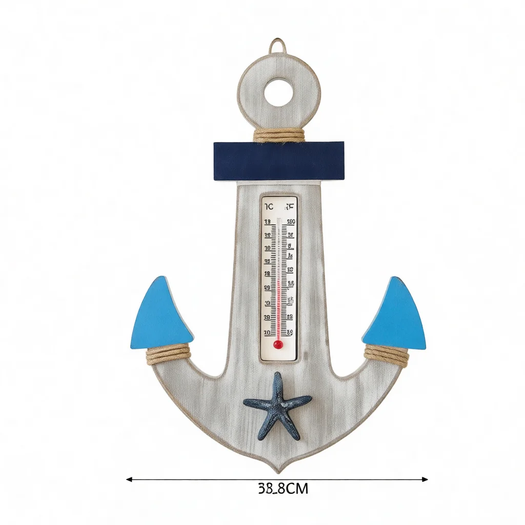 Mediterranean Style Wooden Fish Wall Hanging Nautical Interior Decor Ornament For Home Living Room Office Creative