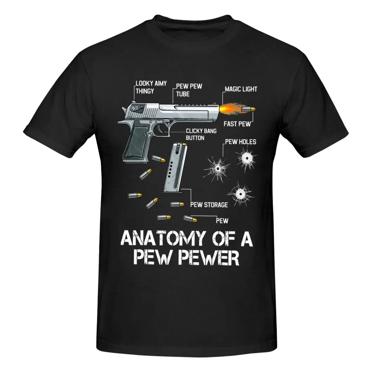 

Men Anatomy Of A Fast Pew Pewer Fans Support T Shirt Vintage Plus Size Cotton Crewneck Sleeve T Shirt Men