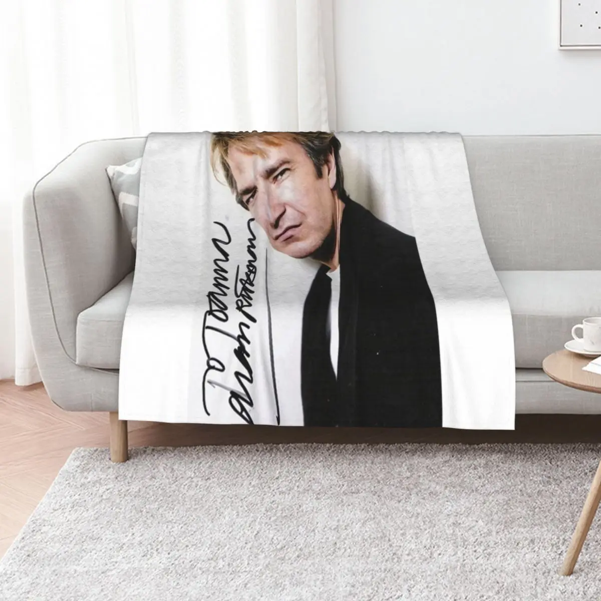 

alan rickman Signed Poster Throw Blanket valentine gift ideas Retros Bed covers Heavy Blankets