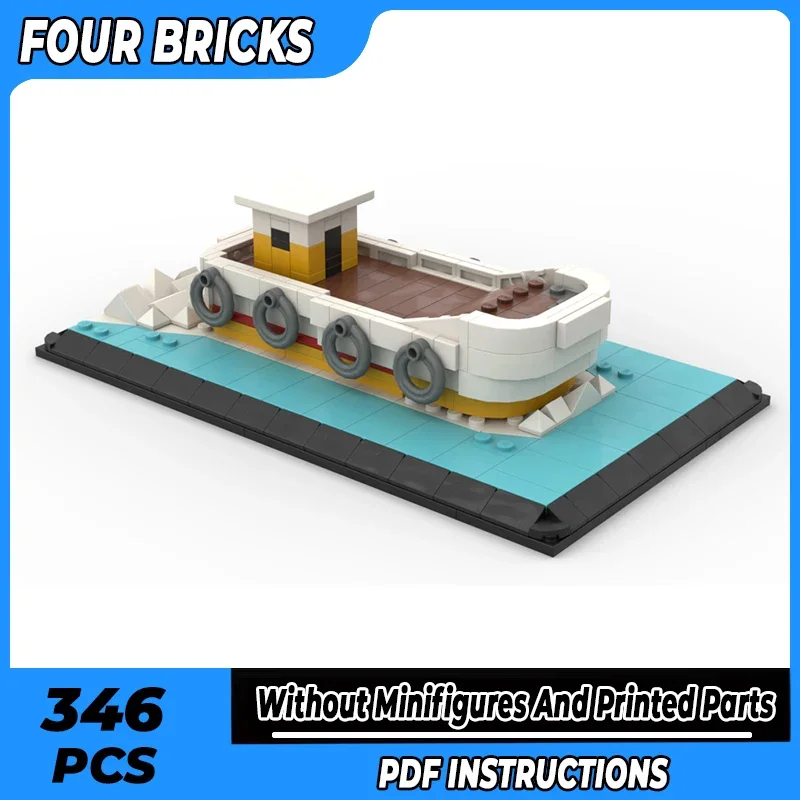 

Moc Building Bricks Military Ship Model Lunashine Bay Boat Technology Modular Blocks Gifts Toys For Children DIY Sets Assembly