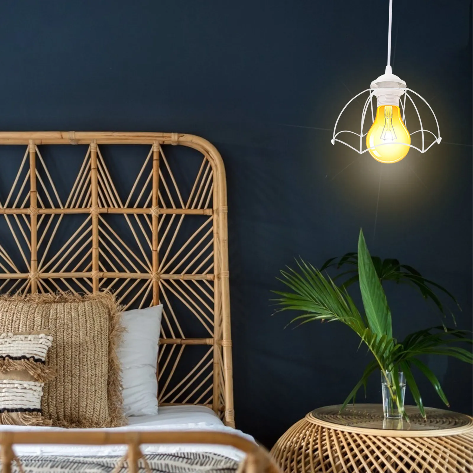 

Creative DIY Table Light Shade Frame Sturdy Iron Desk Lamp Frame Easy Install Metal Lampshade Holder for Table Lamp Pendant