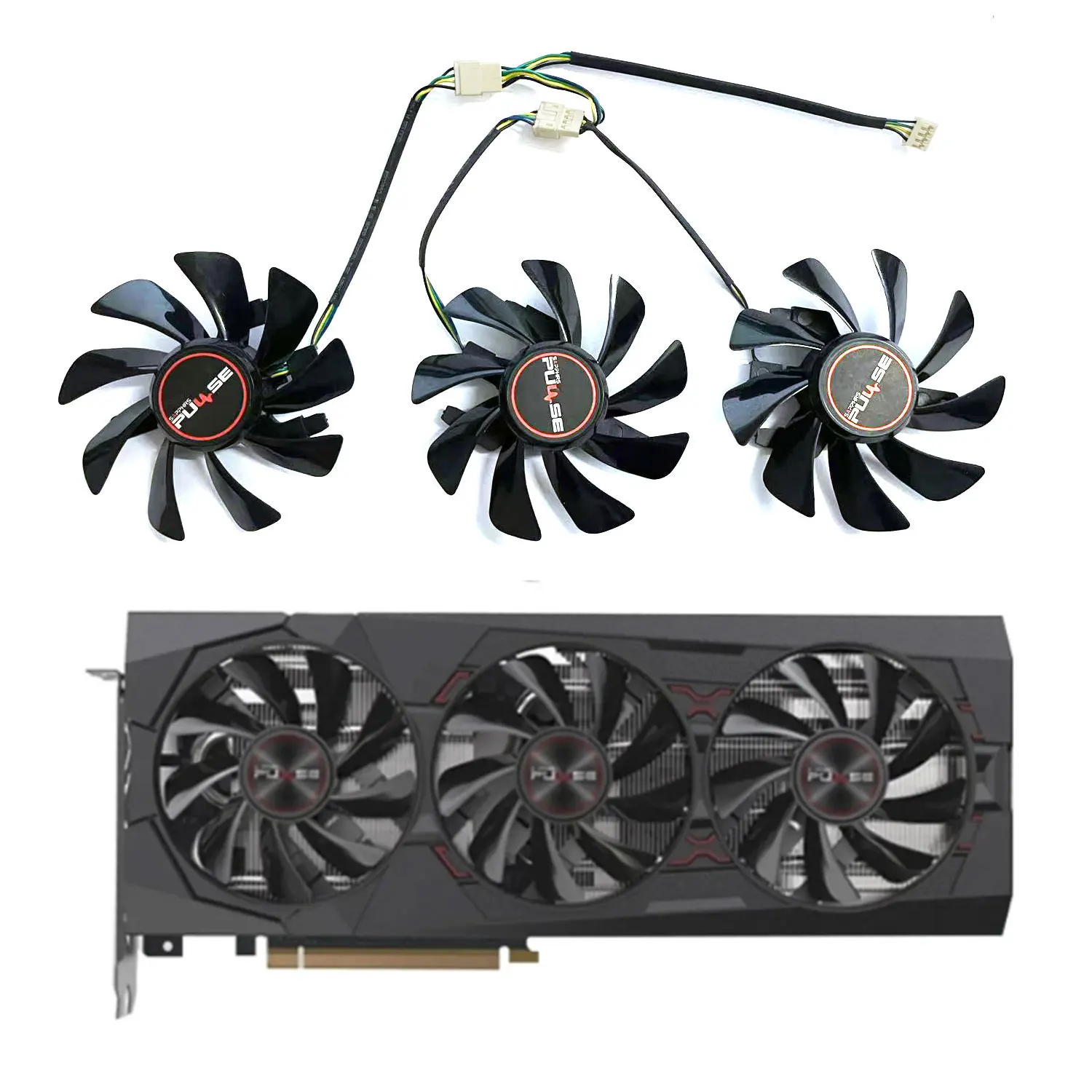 Kankeirr New 85MM 4PIN FDC10H12D9-C RX5700 GPU Fan Suitable for SAPPHIRE RX5700 8G GDDR6 GDDR6 GDDR6 GDDR6 Graphics Card Cooling