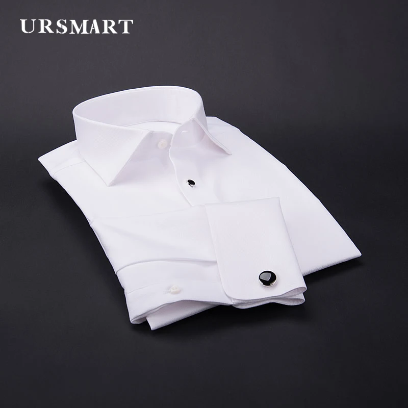 

Custom French shirt men Cotton dress officiating fashion wedding party shirt for men