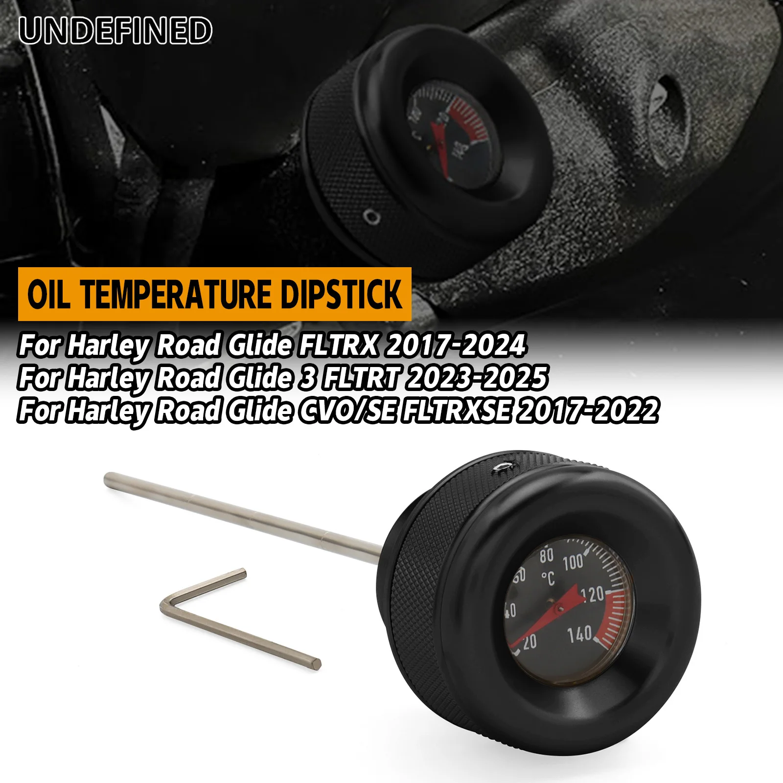 Motorcycle Oil Temperature Dipstick For Harley Touring Road King Road Street Glide Freewheeler FLHR FLHX FLTRX FLRT 2017-2025