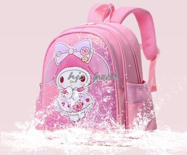 Kuromi-mochila escolar con estampado de dibujos animados para niños, morral con lentejuelas, a la moda, para estudiantes, guardería, el mejor regalo