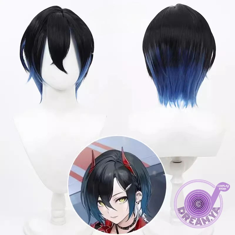 Ulrich Von Hutten Cosplay Wig Azur Lane Short Mixed Heat Resistant Synthetic Hair Halloween Party Role Play Carnival + Wig Cap