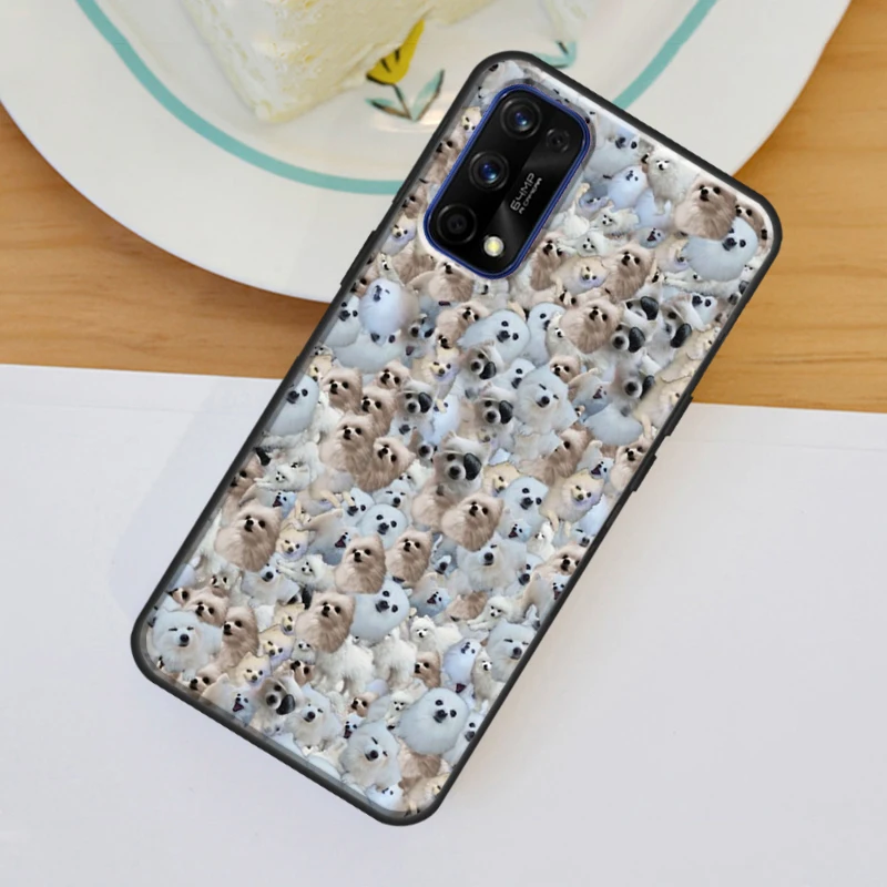 Pomeranian Dog Yoga For OnePlus 11 10 Pro 10T Nord 3 2T CE 2 Lite Realme C55 C35 C33 C31 C30 C21Y GT Neo 5 Case