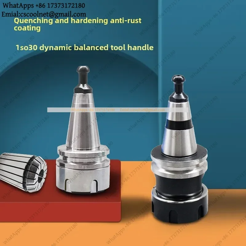 JS02 ISO30 ER32 Collet Chuck Tool Holder 50mm Gauge Length Balanced Stainless Steel for CNC Milling Lathe Machine